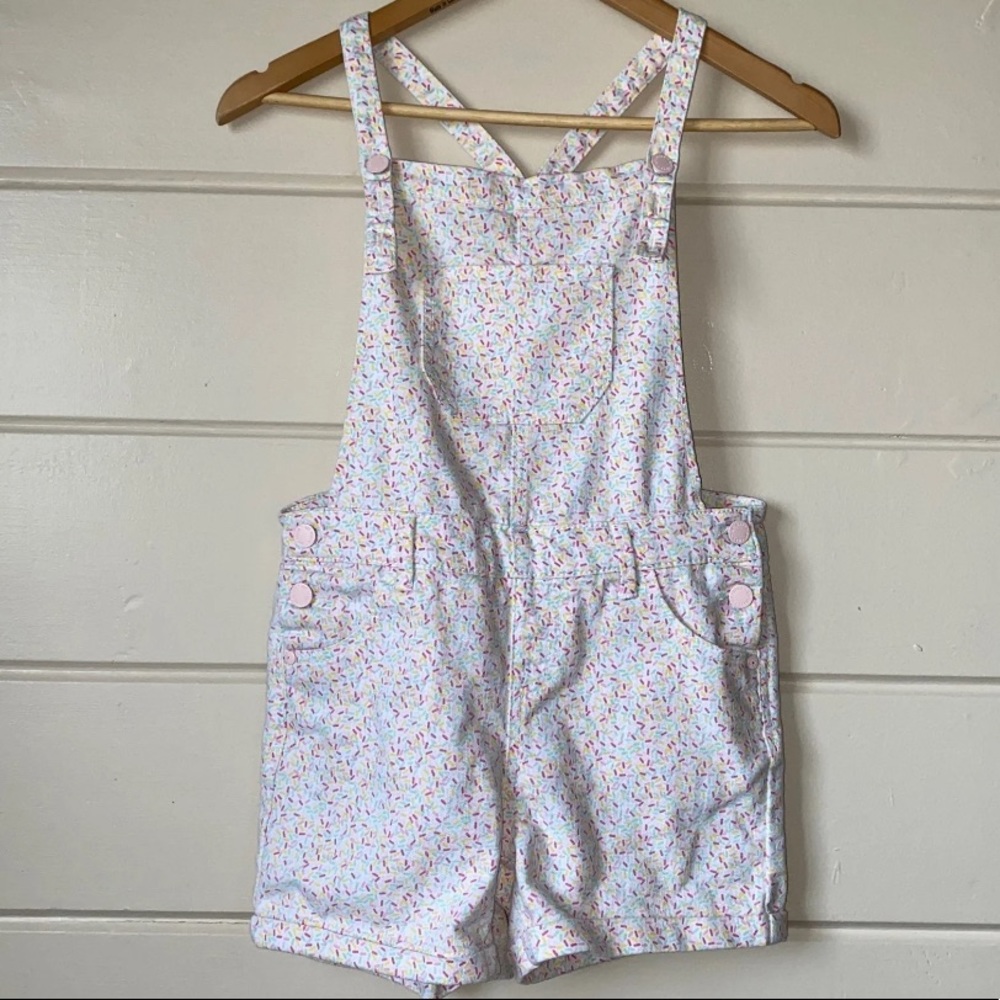 Ice Cream Sprinkles Overall Shorts